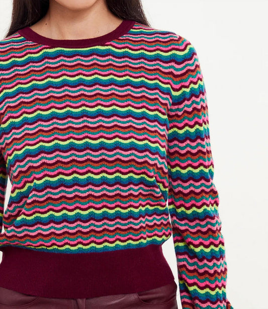 Cassie Wave Stitch Crew Top