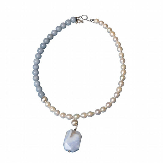 Ali & Bird Jewelry - Jade/pearl Agate Necklace - Rack Hunt -