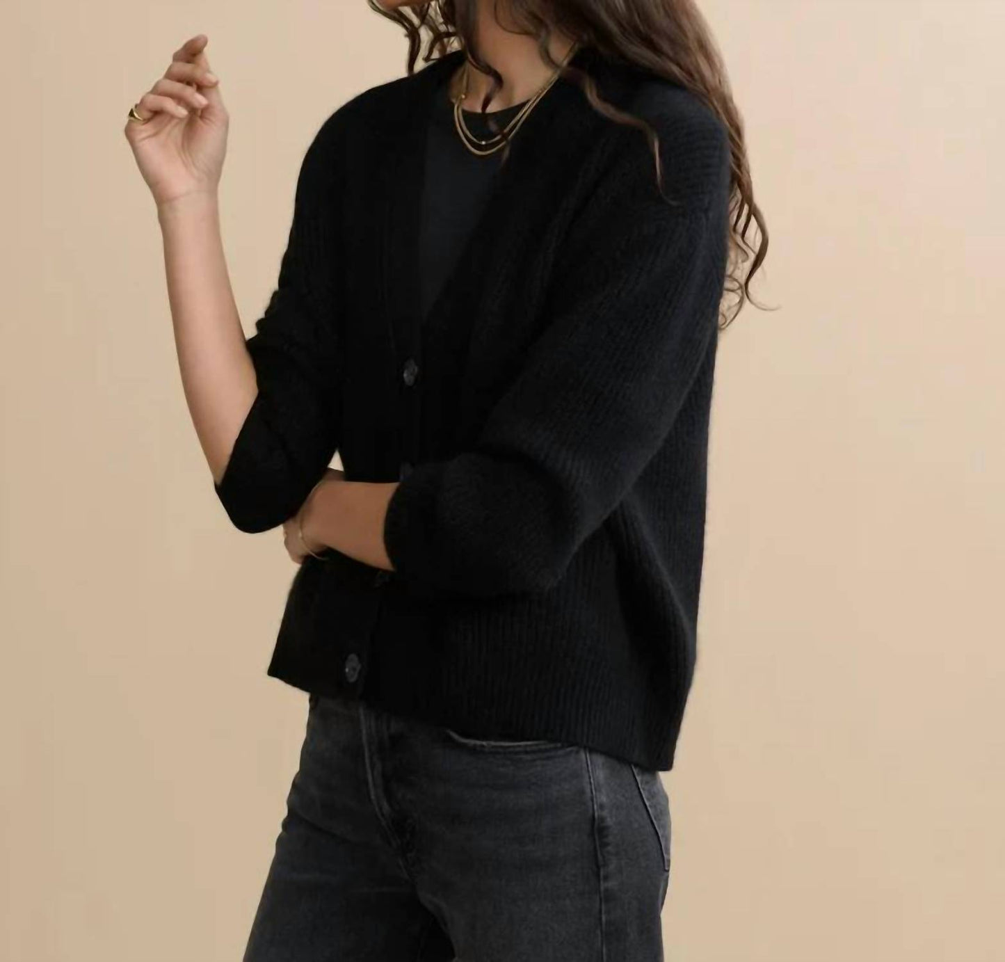 Cropped Cashmere Cocoon Cardigan