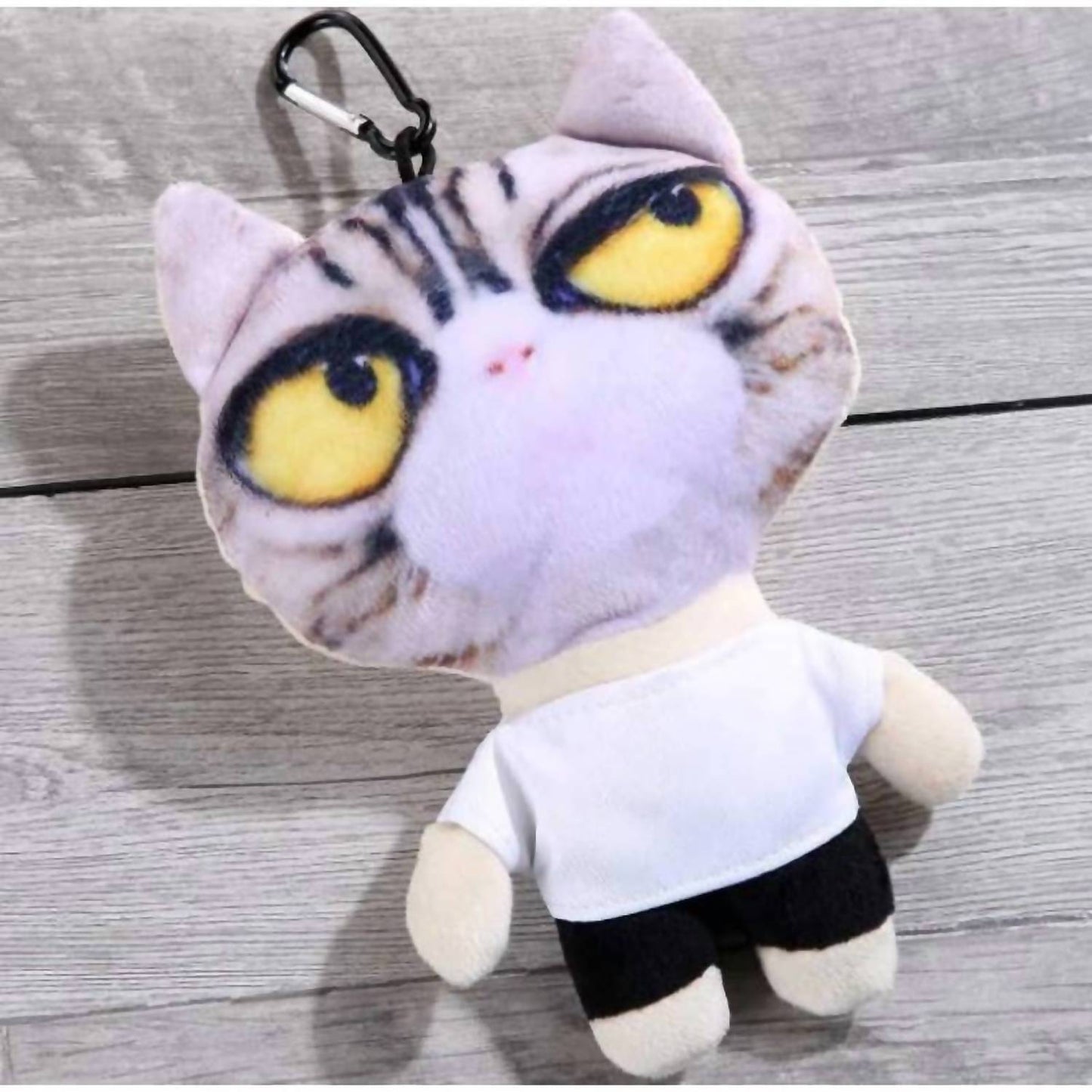 Women's Machine Gun Kitty Jumbo Stuffed 3d Key Fob Keyring