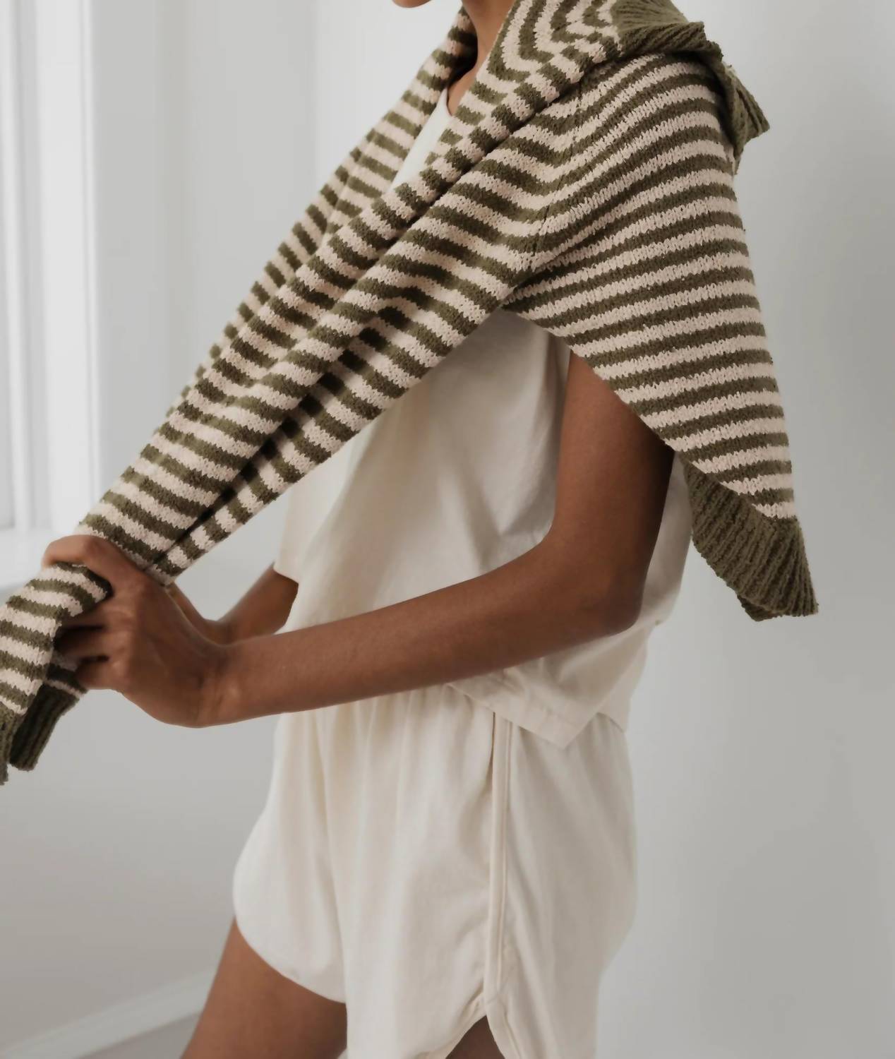 Striped Bomber Cardigan