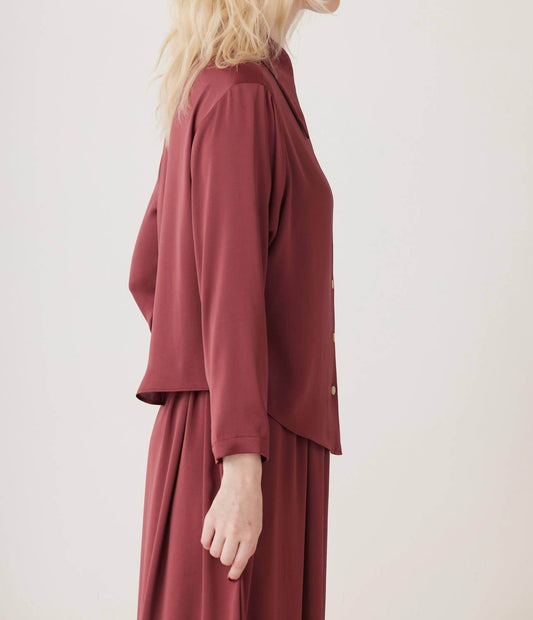 Rose Velvet - Jojo Japanese Charmeuse Blouse - Rack Hunt -