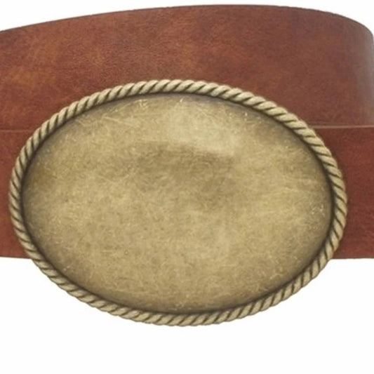 Women's Western Rope Trim Vegan Leather Belt
