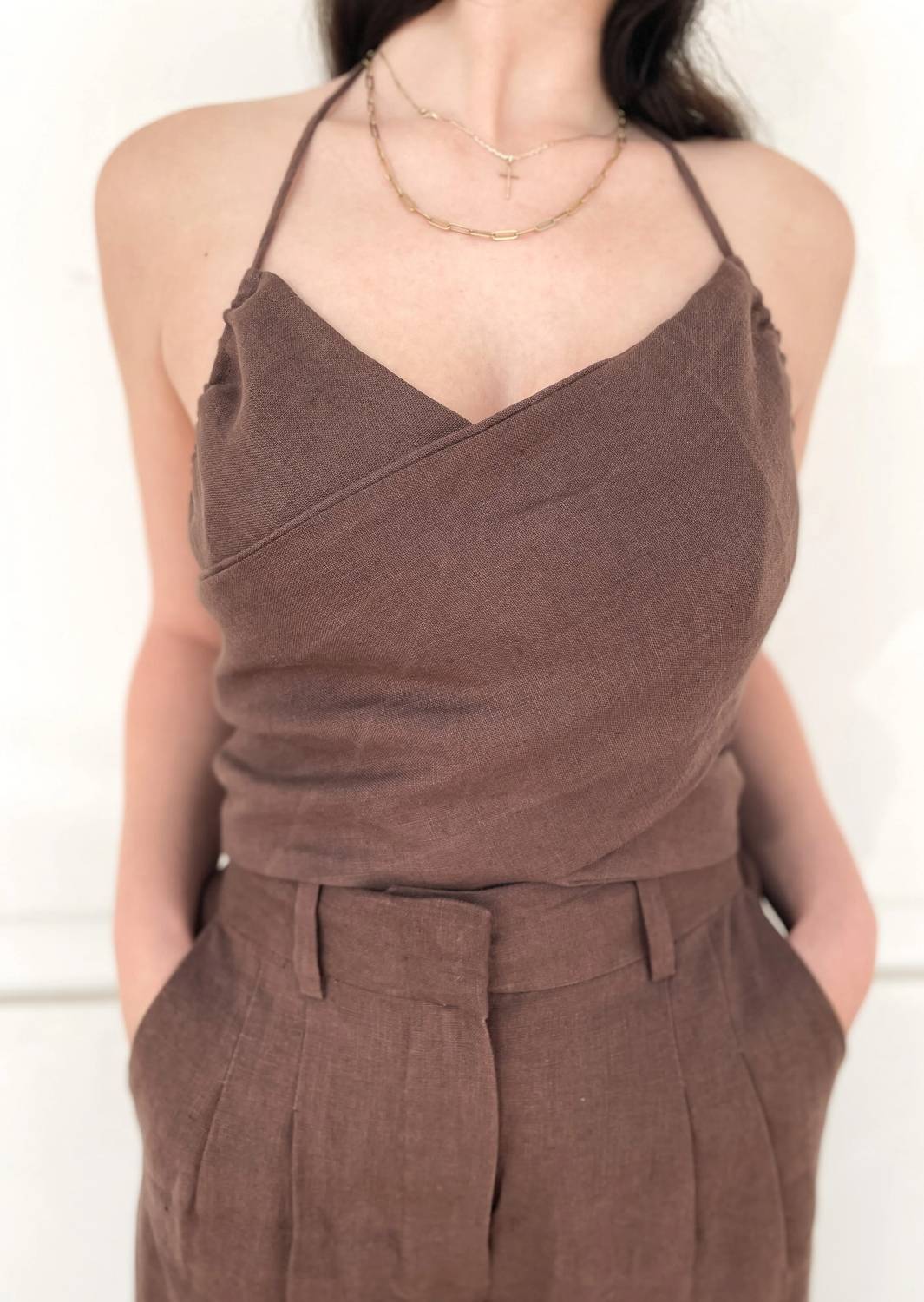 Pia Criss Cross Front Top