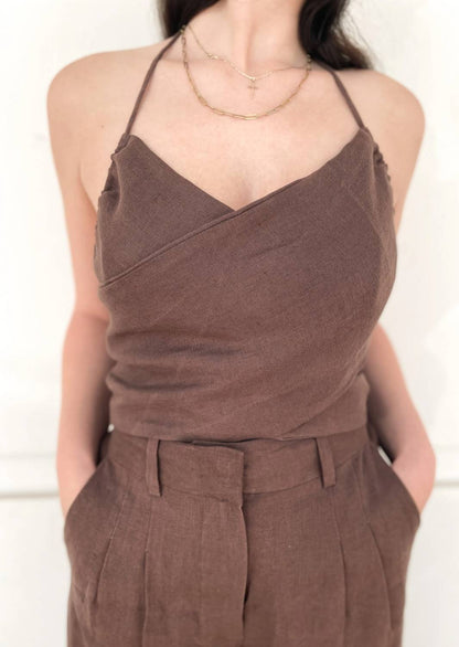 Pia Criss Cross Front Top