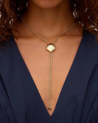 Women's Scallop Bolo Necklace