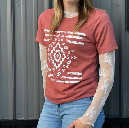 Aztec Tribal Western Graphic Tee