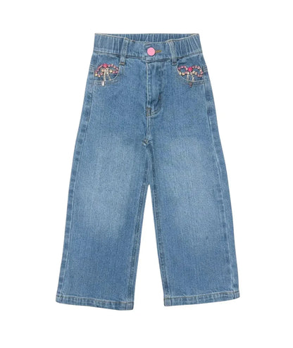 Mini Dreamers - Girls Hailey Bow Jeans - Rack Hunt
