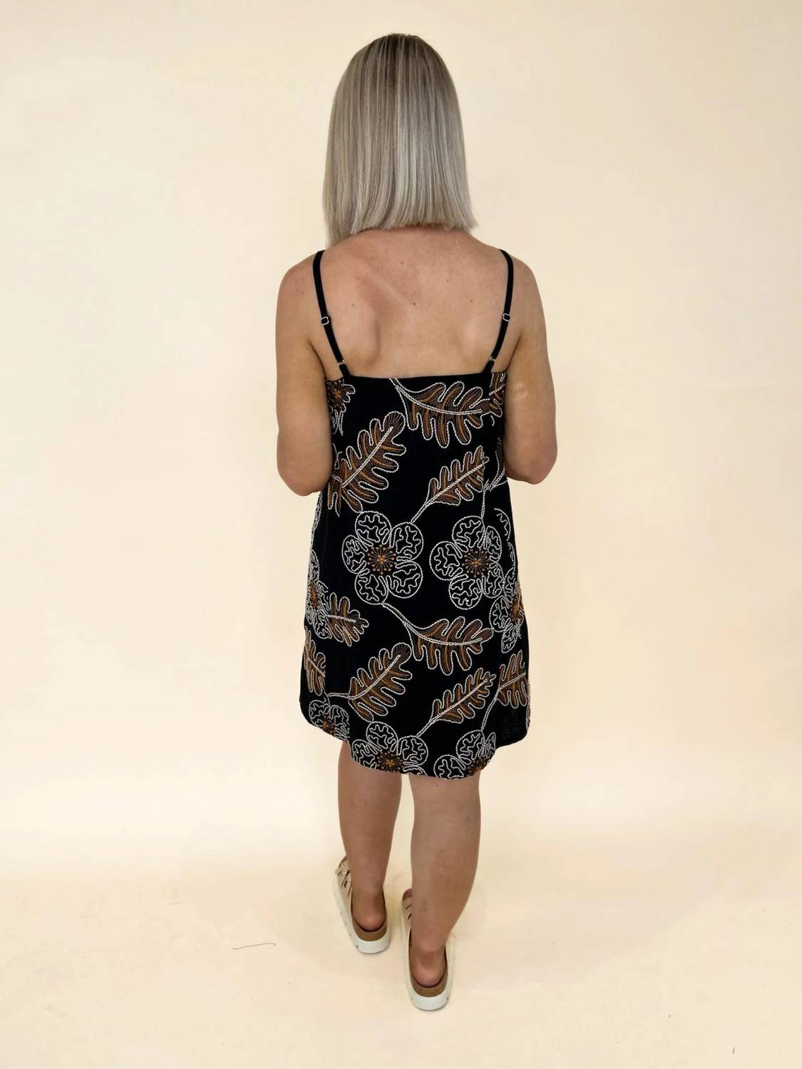 Ellis Embroidered A-Line Dress