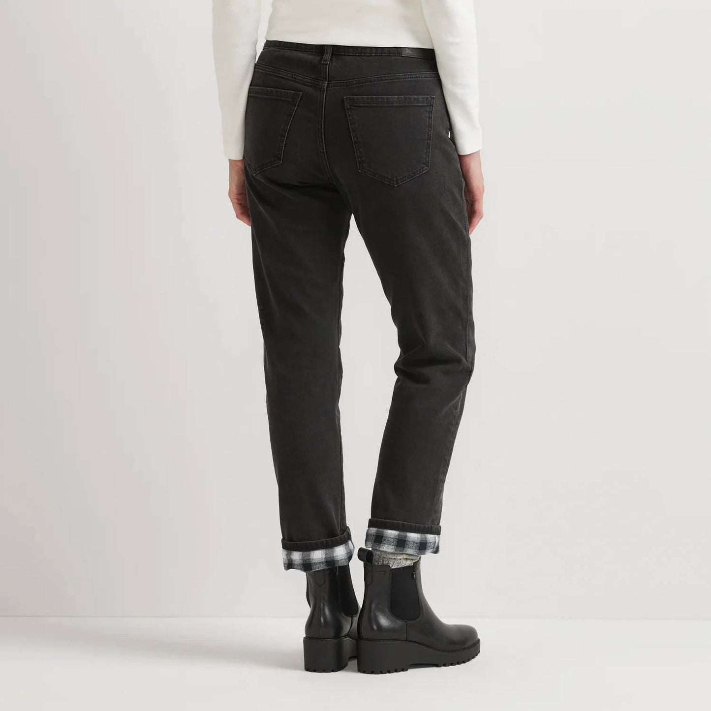 Boyfriend Flannel-lined Jeans