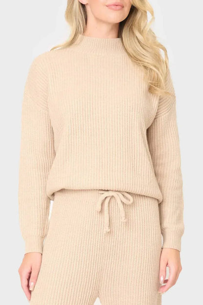 Gibsonlook - Funnel Neck Long Sleeve Cozy Ribbed Sweater - Rack Hunt