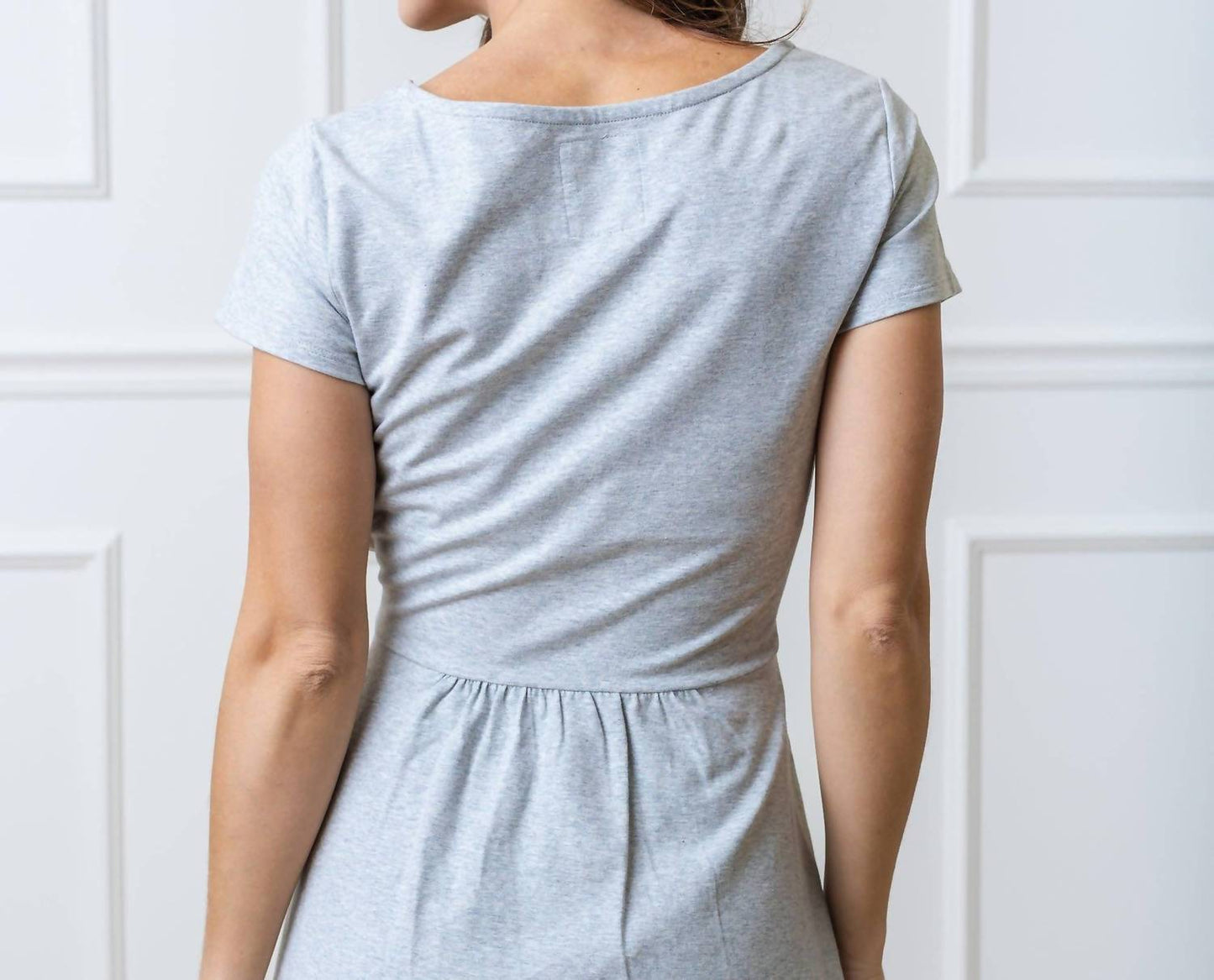 Organic Tie Waist A Line Midi Dress