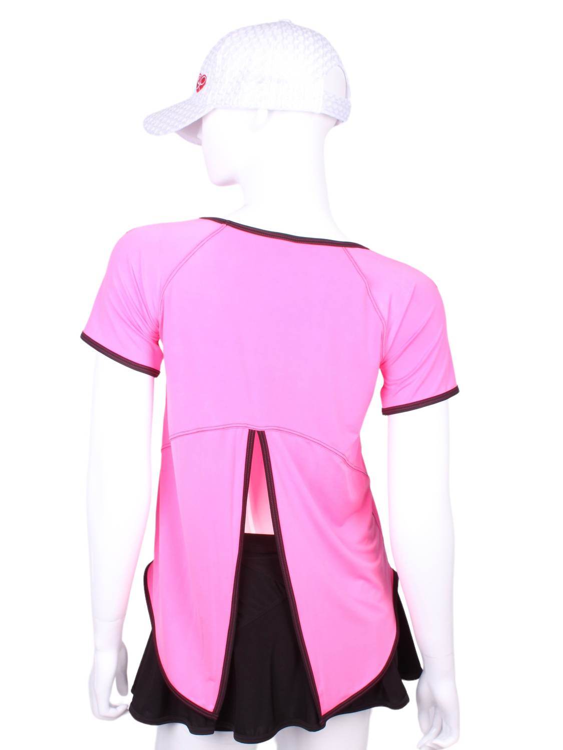 Love Love Tennis - Women's Tie Back Short Sleeve Tennis Tee - Rack Hunt -