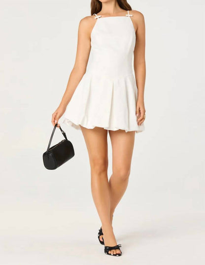 Tionna Bow Detail Bubble Mini Dress