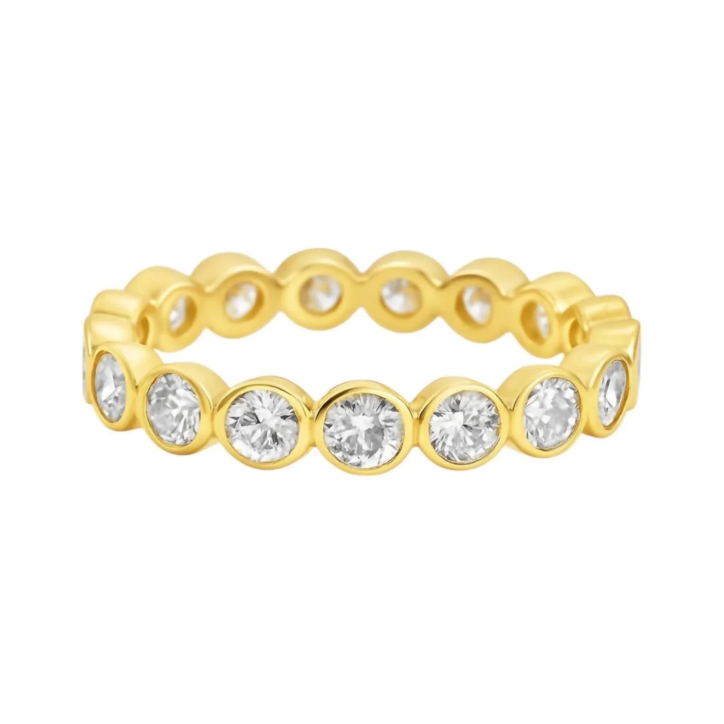 Allyanna Gifts - Women's Sterling Silver Moissanite Eternity Band - Rack Hunt