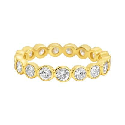 Allyanna Gifts - Women's Sterling Silver Moissanite Eternity Band - Rack Hunt
