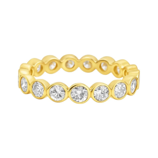 Allyanna Gifts - Women's Sterling Silver Moissanite Eternity Band - Rack Hunt