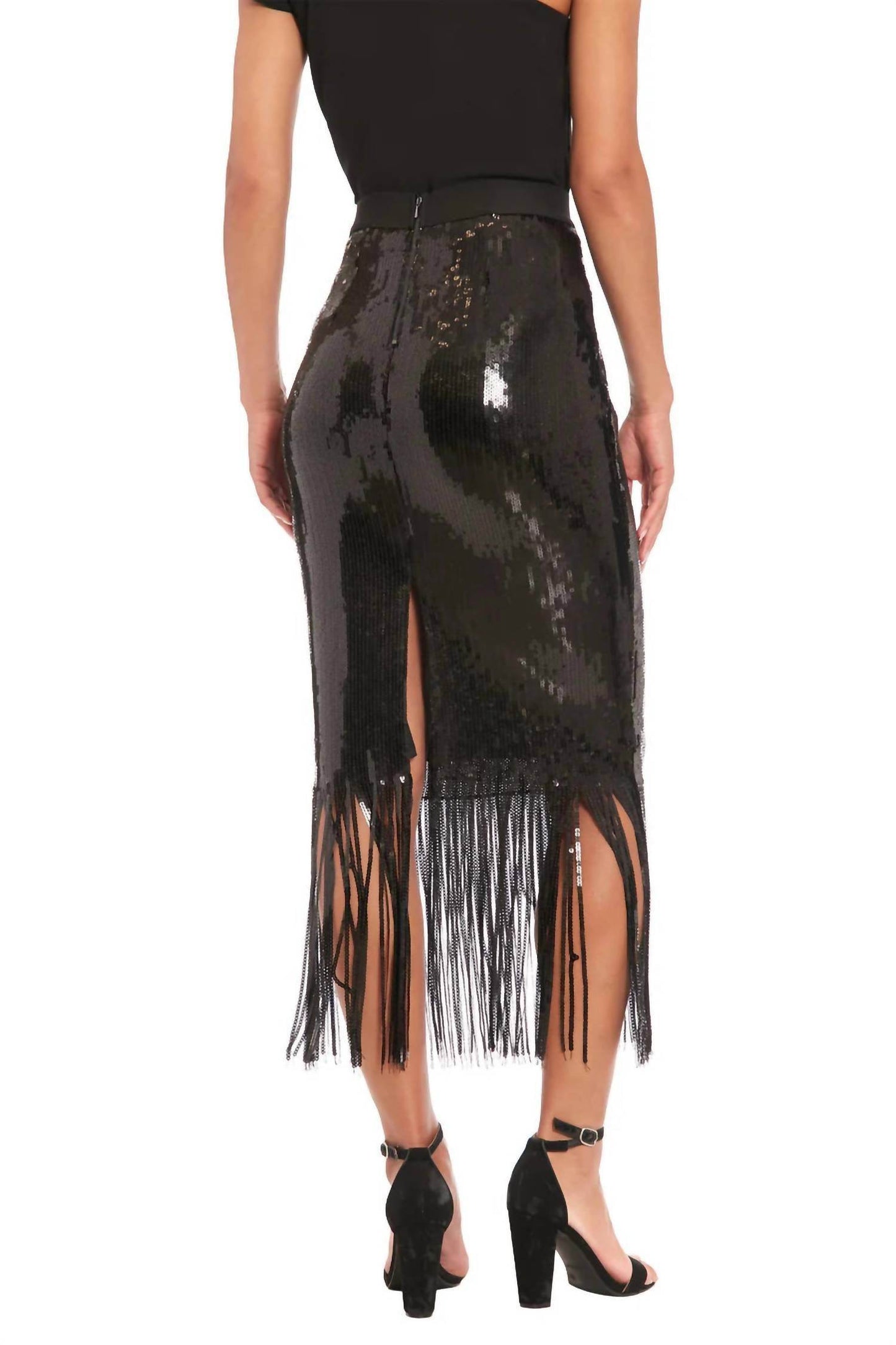 MUSE - Chelsea Sequin Fringe Skirt - Rack Hunt -