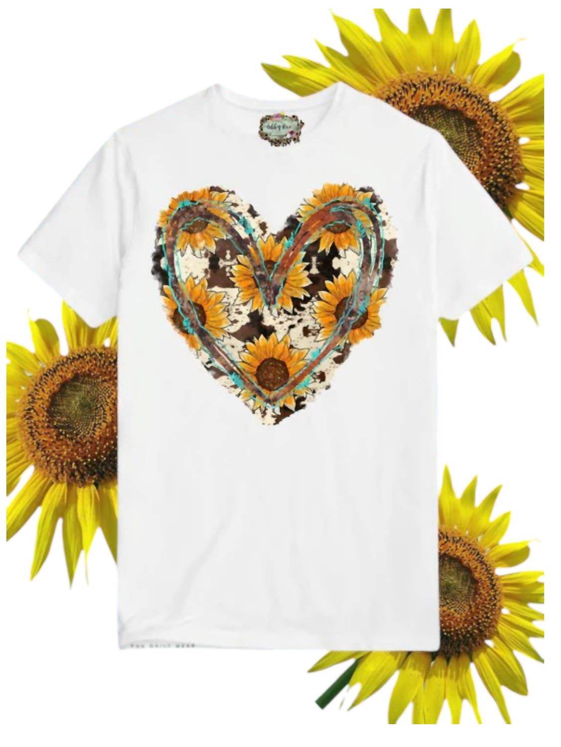 Annie & Abbie - Sunflower Heart Tee - Rack Hunt -
