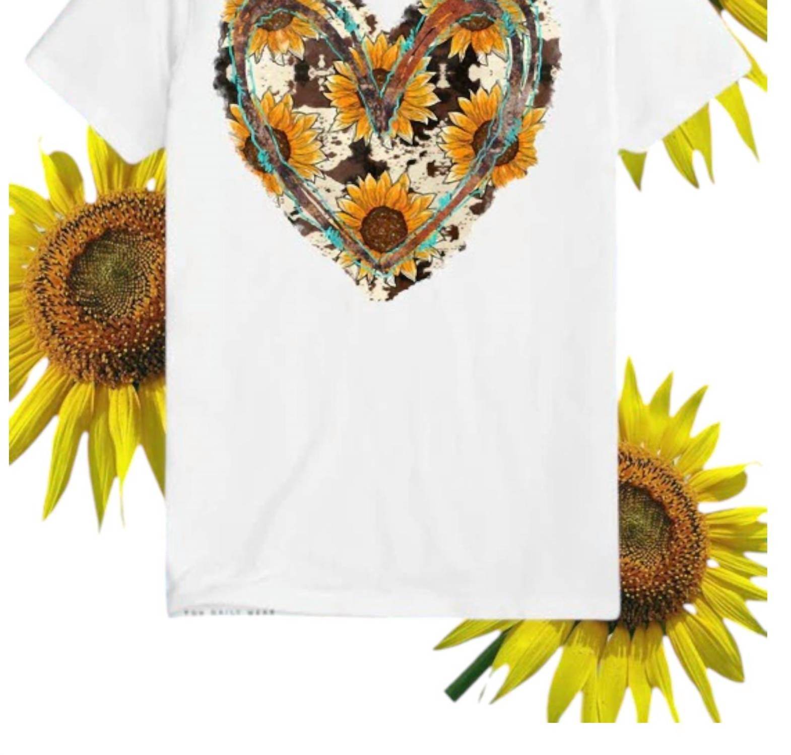 Annie & Abbie - Sunflower Heart Tee - Rack Hunt -