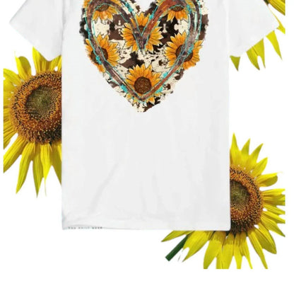 Annie & Abbie - Sunflower Heart Tee - Rack Hunt