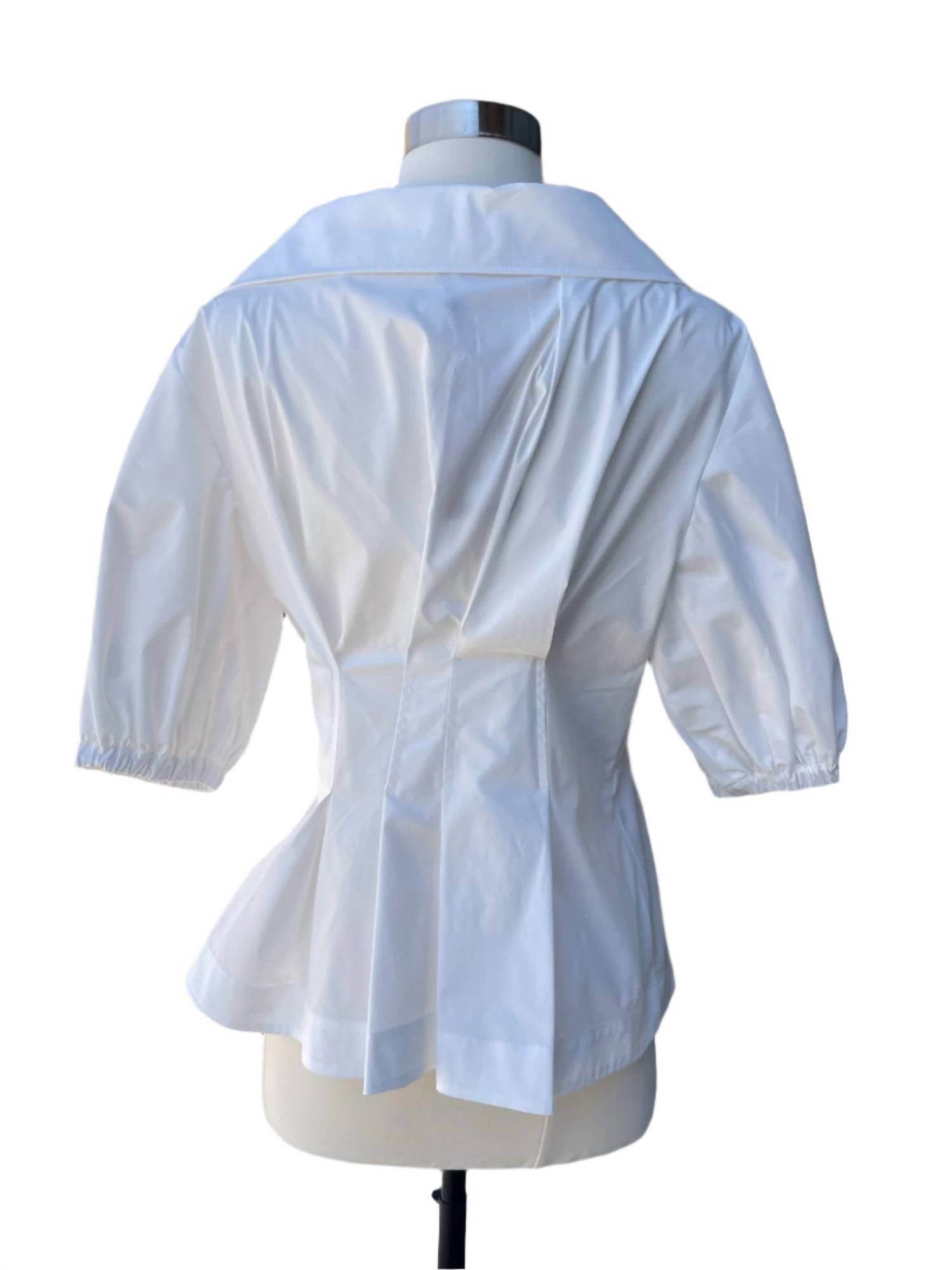 ALTUZARRA - Corteo Puff Sleeve Poplin Top - Rack Hunt -