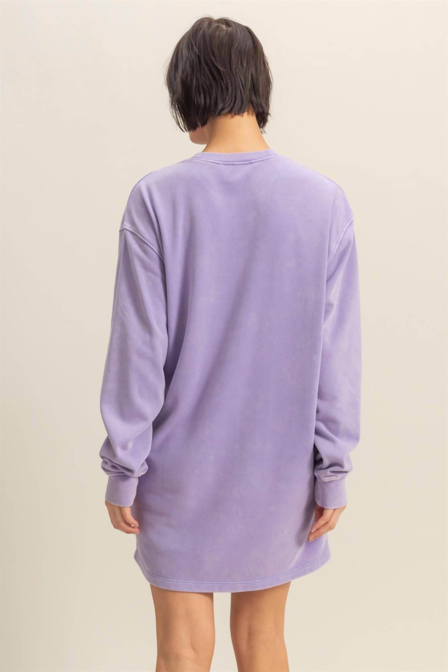 PinkBlush - Gabby Oversized Mini Sweatshirt Dress - Rack Hunt -