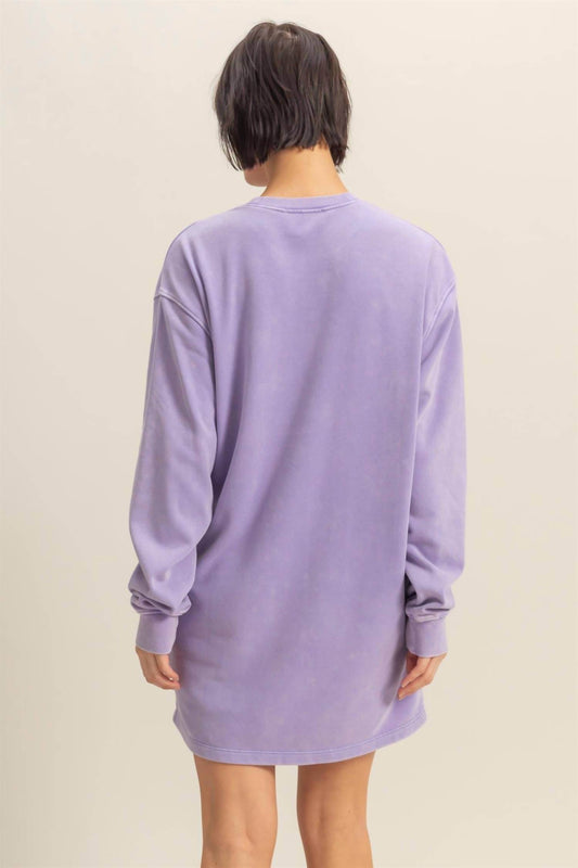 PinkBlush - Gabby Oversized Mini Sweatshirt Dress - Rack Hunt -