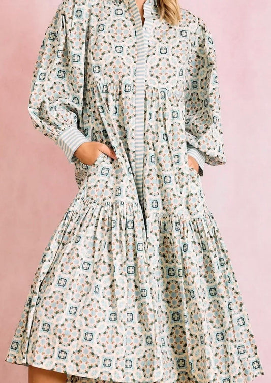 Laura Long Sleeve Midi Dress