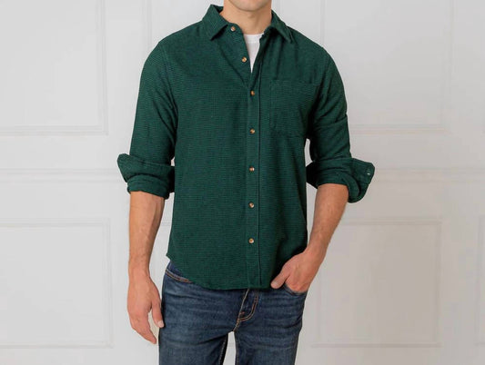 Scottish Herringbone Organic Flannel Shirt