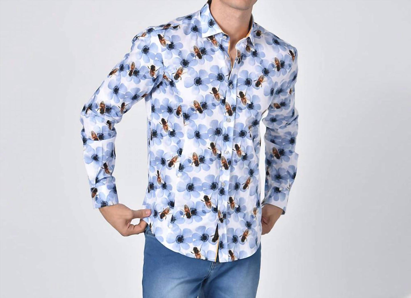 Daisies and Bees Button Down Shirt
