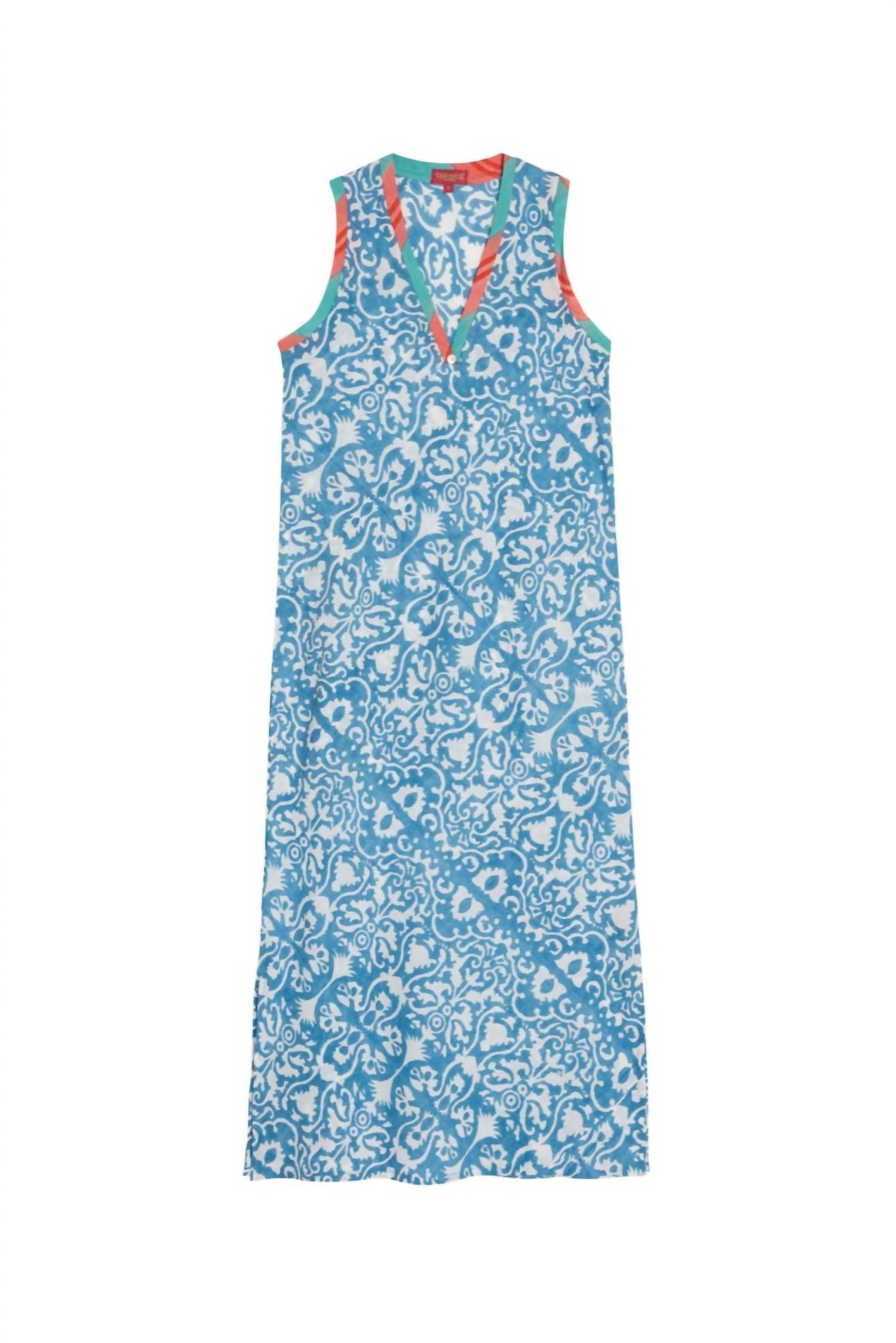 Lisa Corti - Cheack Dress With Damask Print - Rack Hunt