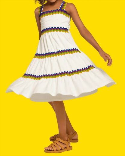 Nanai - Girl's Rainbow Trim Midi Dress - Rack Hunt