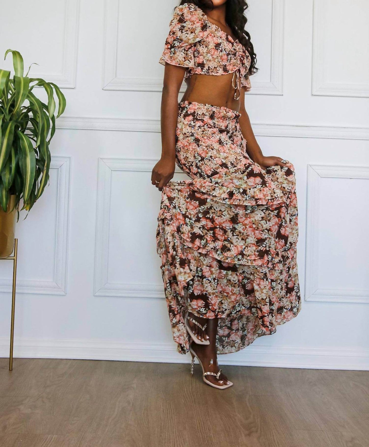 Little Secret Of Mine - Women's Ruffle Maxi Skirt Set - Rack Hunt