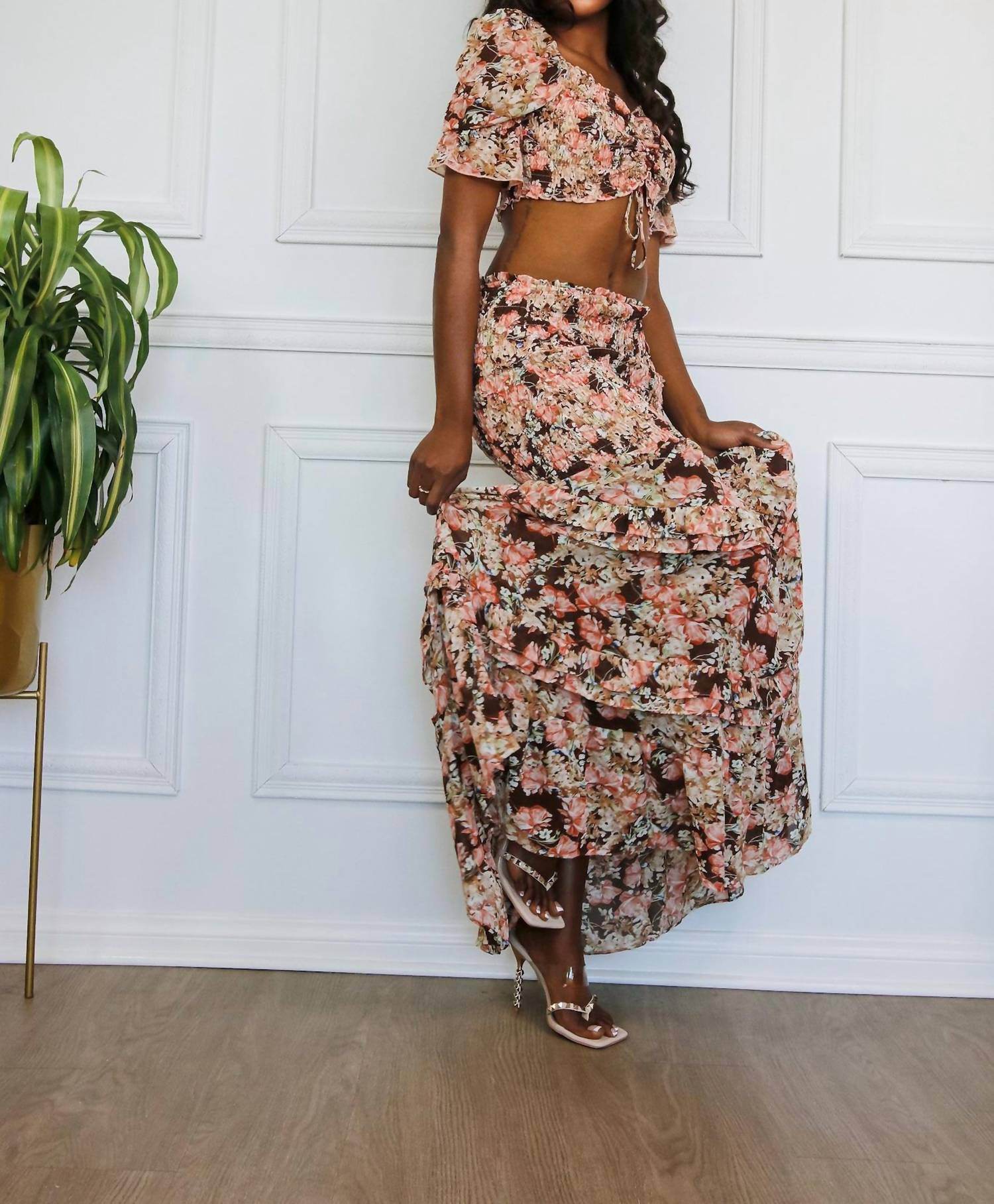 Little Secret Of Mine - Women's Ruffle Maxi Skirt Set - Rack Hunt