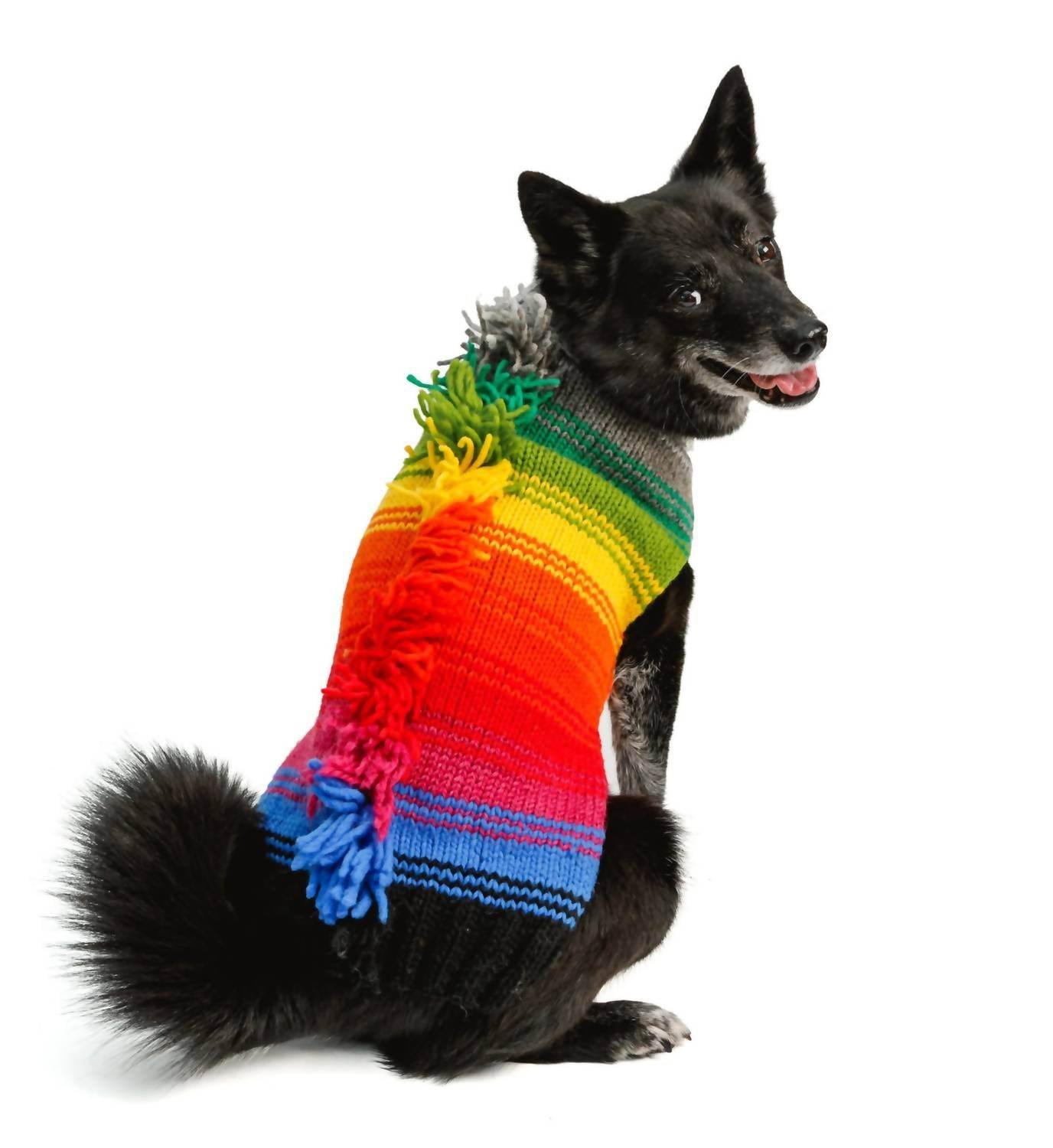 Chilly Dogs - Rainbow Mohawk Dog Sweater - Rack Hunt