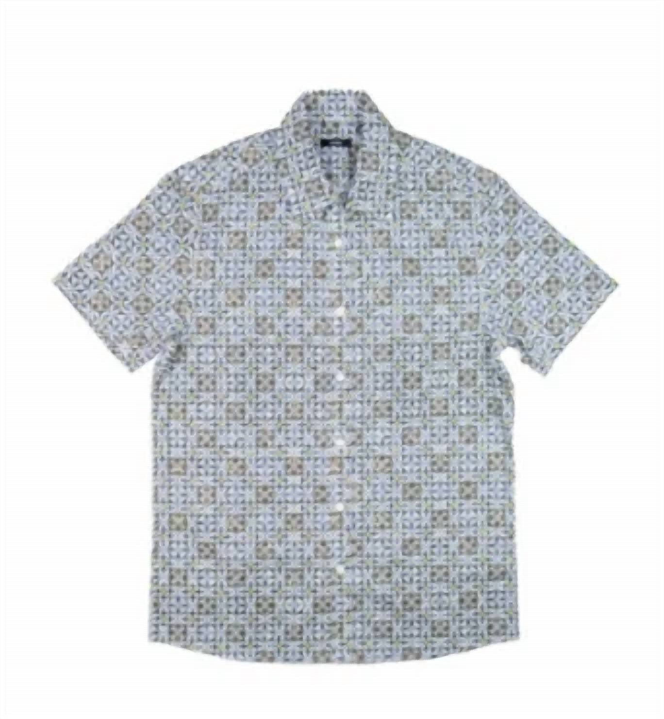 Men's Printed Poplin Shirt