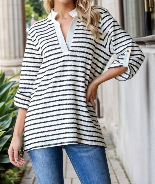 Heimish USA - Collared Stripe Top - Rack Hunt