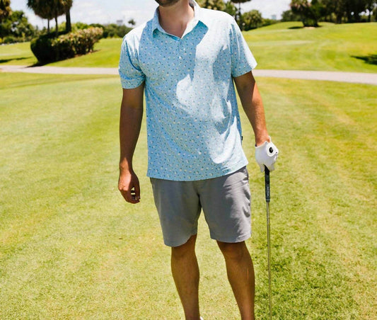 Breezy Golf - Men's Windy Daisies Polo - Rack Hunt -