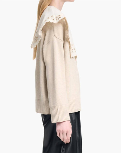 Toro Broderie Anglaise Collar Sweater