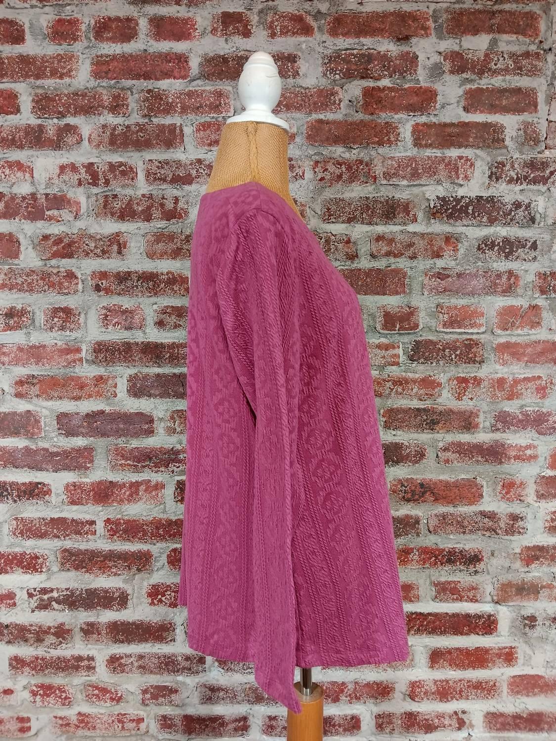 L. Hamrick - Rosetta Quilted Long Sleeve Faux Button Top - Rack Hunt