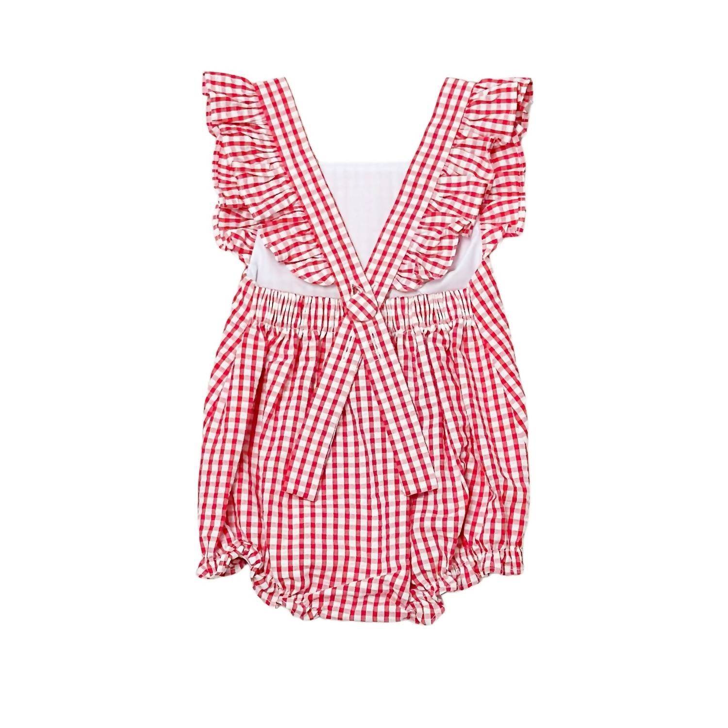 Zuccini Kids - Girl's Check Seersucker Romper - Rack Hunt