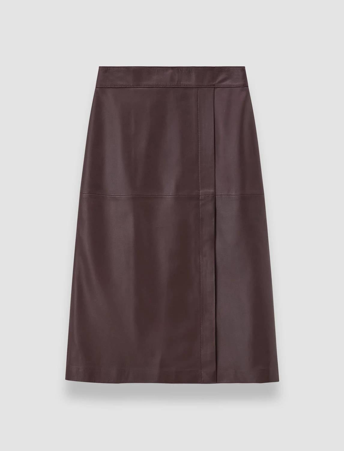 Sèvres Nappa Leather Midi Skirt