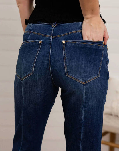 Barely Bootcut Jeans With Front Seam