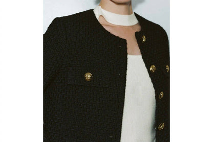 Long Sleeve Tweed Blazer
