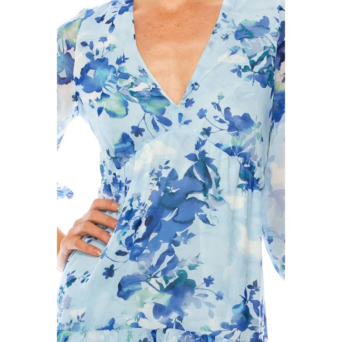 Floral Print Tiered Maxi Dress