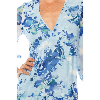 Floral Print Tiered Maxi Dress