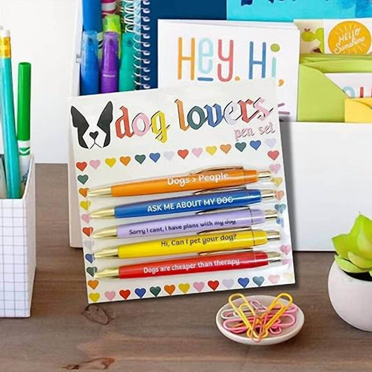 Fun Club - Dog Lovers Funny Pen Set – 5 Pack - Rack Hunt -