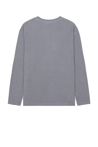 Vintage Terry Long Sleeve Henley Top