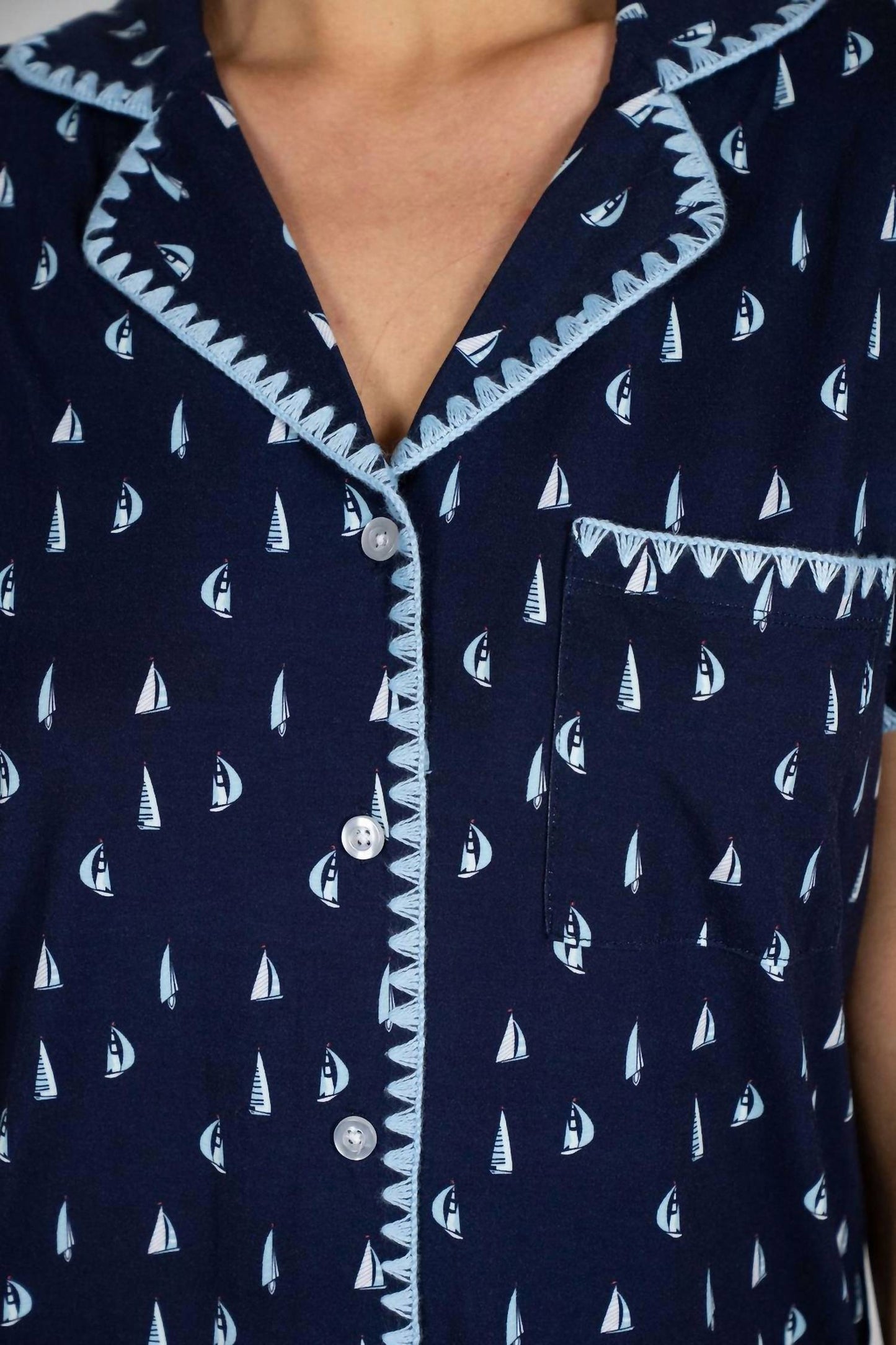 Women's Sailboat Cropped Pant Set